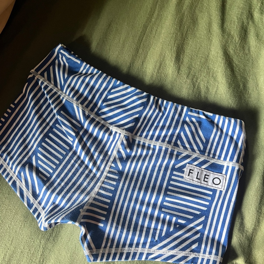FLEO Blue and White Striped Shorts
